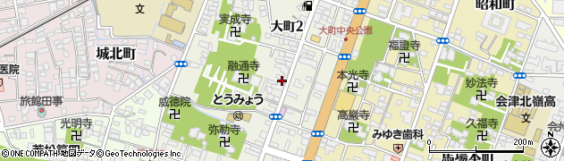 会津銃砲火薬店周辺の地図