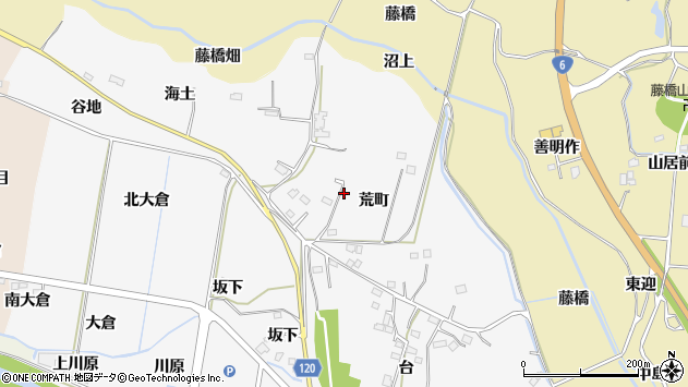 〒979-1503 福島県双葉郡浪江町西台の地図