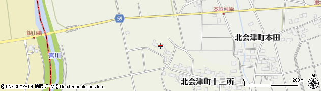 福島県会津若松市北会津町十二所乙周辺の地図