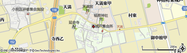福島県会津若松市神指町大字中四合（西城戸）周辺の地図
