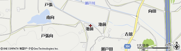 福島県本宮市青田（池前）周辺の地図
