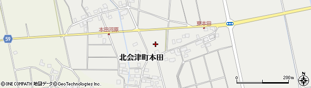 福島県会津若松市北会津町本田（村間）周辺の地図