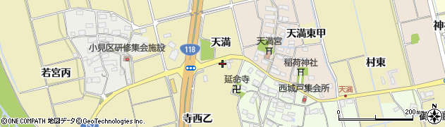 福島県会津若松市神指町大字中四合（天満）周辺の地図