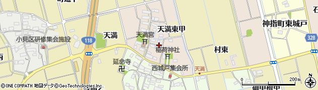 福島県会津若松市神指町天満周辺の地図