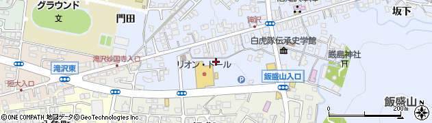 福島県会津若松市一箕町大字八幡（牛ケ墓）周辺の地図