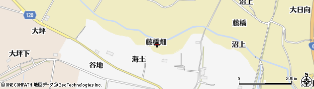 福島県浪江町（双葉郡）藤橋（藤橋畑）周辺の地図