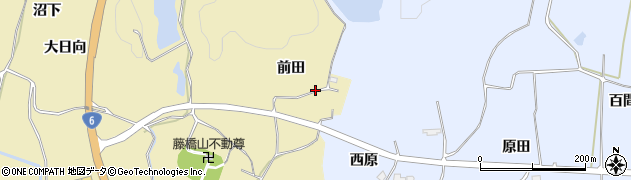 福島県浪江町（双葉郡）藤橋（前田）周辺の地図