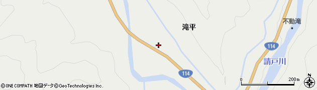 福島県浪江町（双葉郡）室原（滝平）周辺の地図