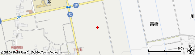 福島県会津若松市北会津町下荒井（塔ノ下）周辺の地図