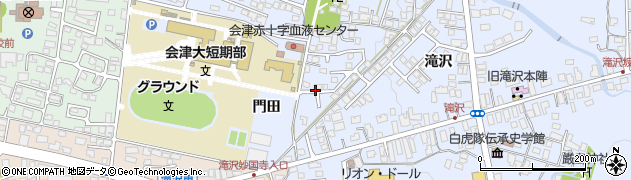 福島県会津若松市一箕町大字八幡（村西甲）周辺の地図