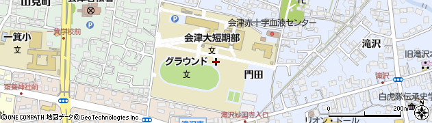 福島県会津若松市一箕町大字八幡（門田）周辺の地図