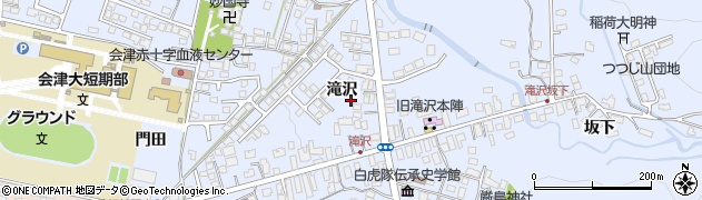 福島県会津若松市一箕町大字八幡（滝沢）周辺の地図