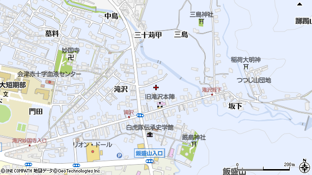 〒965-0003 福島県会津若松市一箕町八幡の地図