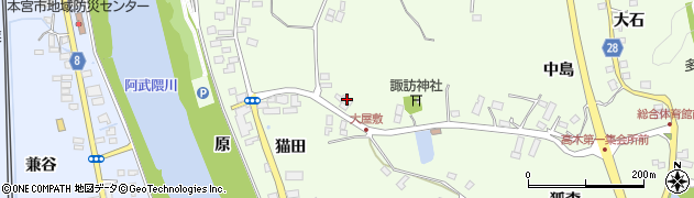 福島県本宮市高木（諏訪）周辺の地図