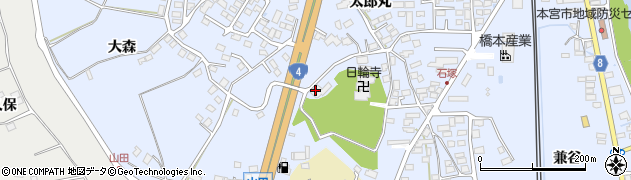 福島県本宮市本宮（山田）周辺の地図