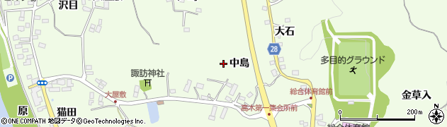 福島県本宮市高木（中島）周辺の地図
