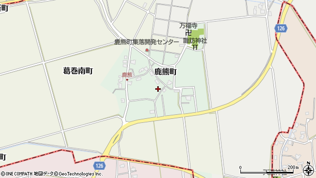 〒954-0064 新潟県見附市鹿熊町の地図