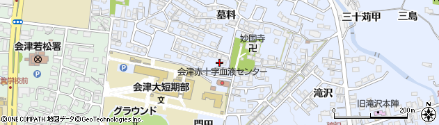 福島県会津若松市一箕町大字八幡墓料158周辺の地図