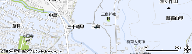 福島県会津若松市一箕町大字八幡三島周辺の地図