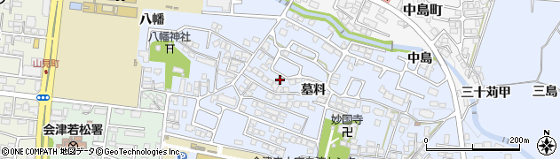 福島県会津若松市一箕町大字八幡墓料105周辺の地図