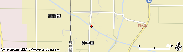 福島県会津美里町（大沼郡）鶴野辺（家ノ西）周辺の地図