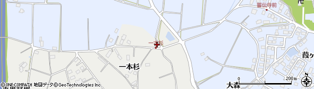 福島県本宮市青田（一本杉）周辺の地図
