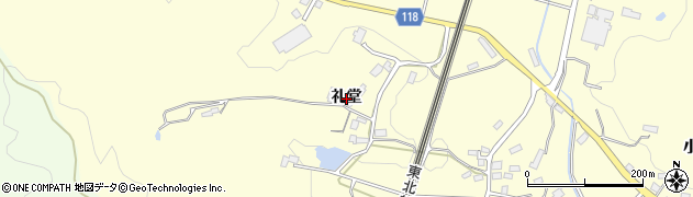 福島県本宮市糠沢（礼堂）周辺の地図