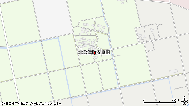 〒965-0113 福島県会津若松市北会津町安良田の地図
