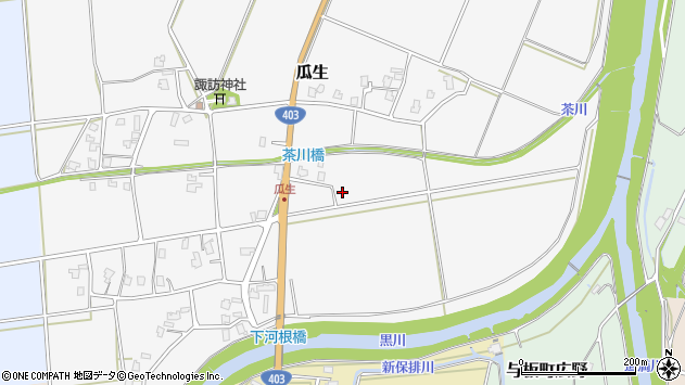 〒940-2303 新潟県長岡市瓜生の地図