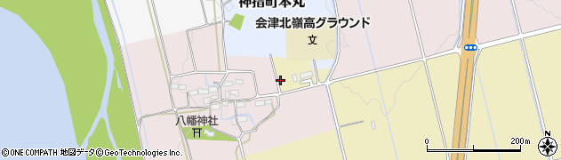 福島県会津若松市神指町大字中四合（如来堂丁）周辺の地図