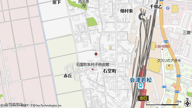 〒965-0055 福島県会津若松市石堂町の地図
