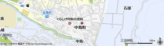 福島県会津若松市中島町周辺の地図