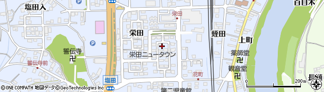 福島県本宮市本宮栄田周辺の地図