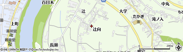福島県本宮市高木辻向周辺の地図