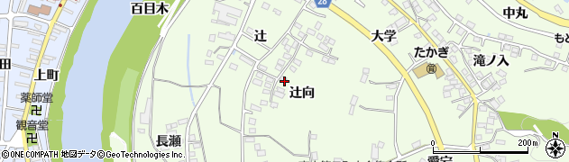福島県本宮市高木（辻向）周辺の地図