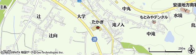 福島県本宮市高木大学80-1周辺の地図