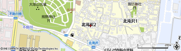 福島県会津若松市北滝沢周辺の地図
