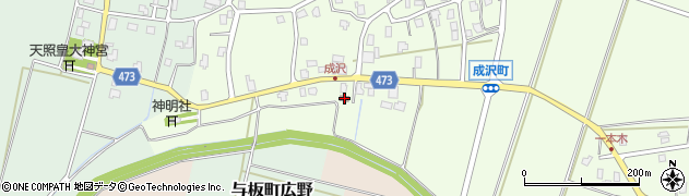 成沢町公民館周辺の地図