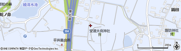 福島県本宮市本宮平井254周辺の地図