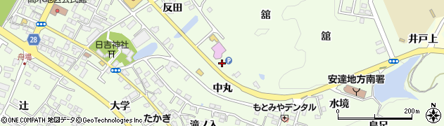 福島県本宮市高木周辺の地図