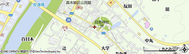 福島県本宮市高木大学23周辺の地図