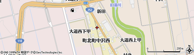 福島県会津若松市町北町中沢西周辺の地図