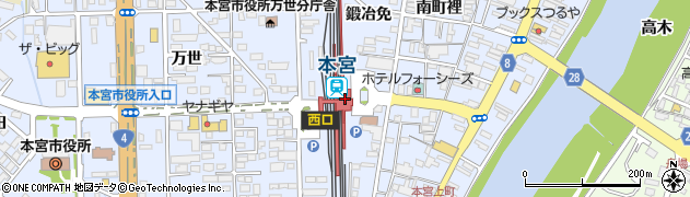 本宮駅周辺の地図