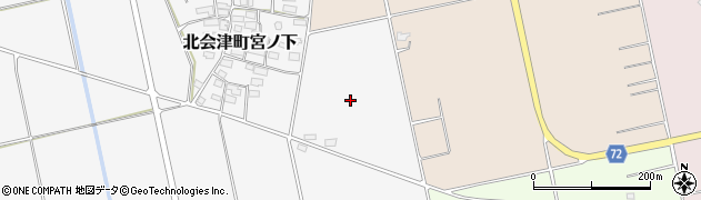 福島県会津若松市北会津町宮ノ下（京田）周辺の地図