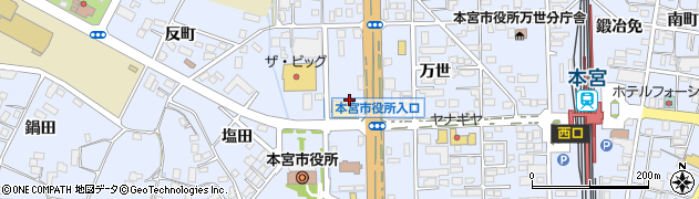 福島県本宮市本宮周辺の地図