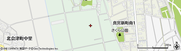 福島県会津若松市北会津町真宮（南面）周辺の地図