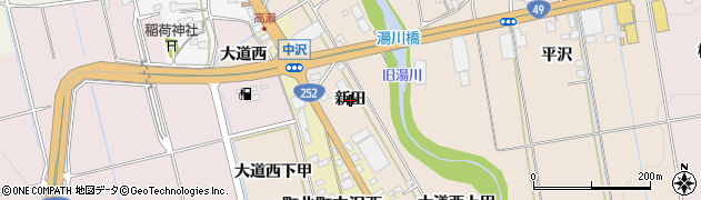 福島県会津若松市町北町大字中沢（新田）周辺の地図
