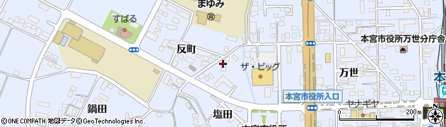 福島県本宮市本宮（雲雀田）周辺の地図