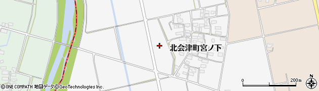 福島県会津若松市北会津町宮ノ下（宮下）周辺の地図