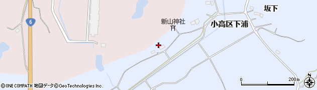福島県南相馬市小高区下浦（坊西）周辺の地図